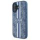 2. Guess 4G Printed Stripes MagSafe case for iPhone 16 - blue