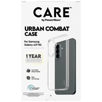 6. CARE by PanzerGlass Flagship Urban Combat Case for Samsung Galaxy A37 - Transparent