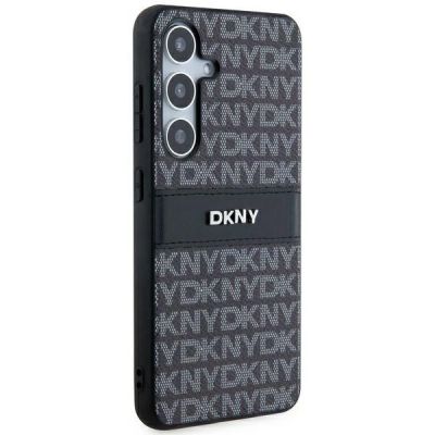 3. DKNY Leather Mono Stripe & Metal Logo case for Samsung Galaxy S24+ - black