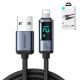 14. Joyroom Prism Series A16 Lightning / USB-A Cable 2.4A 1.2m with LED Display - Black