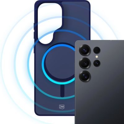 8. 3mk Smoke MagCase for Samsung Galaxy S25 Ultra - Blue-Translucent