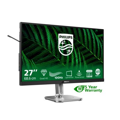 8. Monitor Philips 27B2G5601/00 27" IPS 16:9 60Hz 4ms 2560x1440 300cd/m2 HDMI:1 Silver