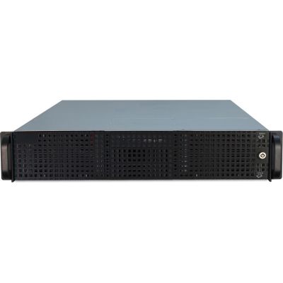 9. Inter-Tech 2U-20255 Rack Black, Stainless Steel
