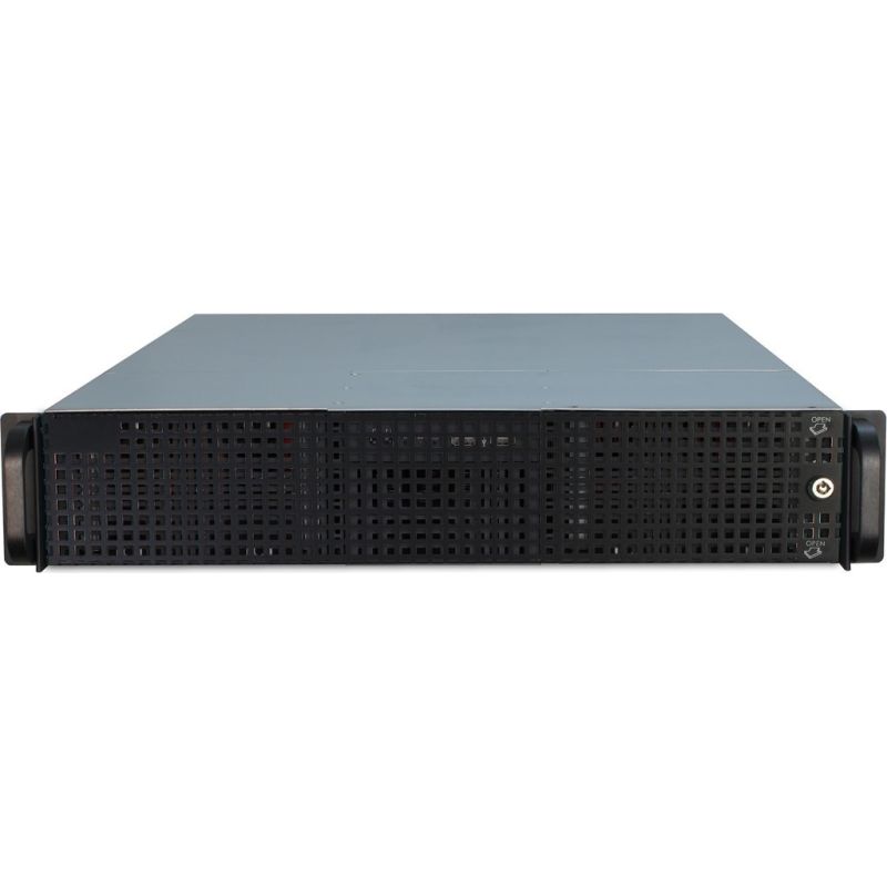 9. Inter-Tech 2U-20255 Rack Black, Stainless Steel