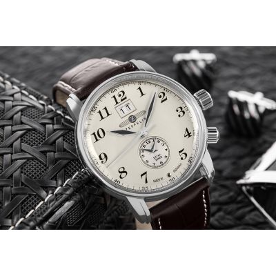 3. Men's Watch ZEPPELIN LZ127 Graf Zeppelin Dual Time 7644-5 + BOX