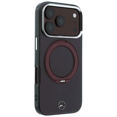 4. Mercedes Ring Stand Iconic Logo MagSafe case for iPhone 18 Pro / 17 Pro - burgundy