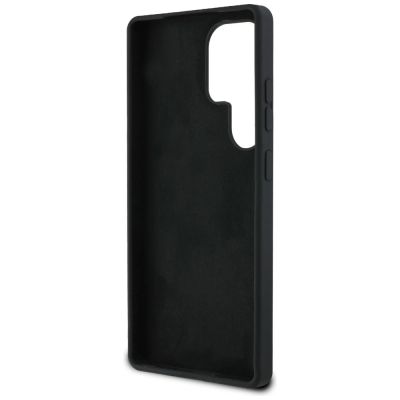 7. Guess Silicone Big 4G Logo Bottom Script case for Samsung Galaxy S25 Ultra - black