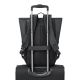 20. Rivacase Eden Backpack Roll-Up Backpack Black Polyester, Waxed Leather (Pull Up)