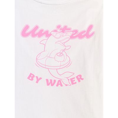 6. Girls' loose T-shirt with print 4F 4FJRSS26TTSHF3910-10S