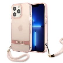 Guess Translucent Stap Case for iPhone 13 Pro Max - Pink