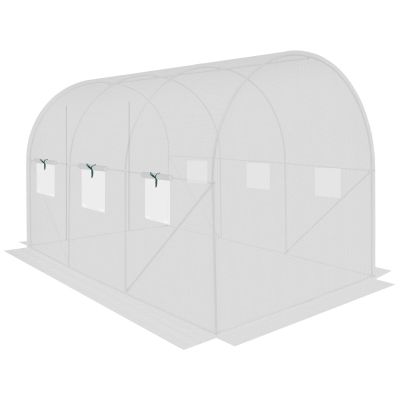 3. GREENHOUSE GARDEN TUNNEL 200X300X200CM PE STRUCTURE WHITE STEEL