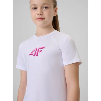 6. Girls' quick-drying sports T-shirt 4F 4FJRSS26TFTSF2388-10S