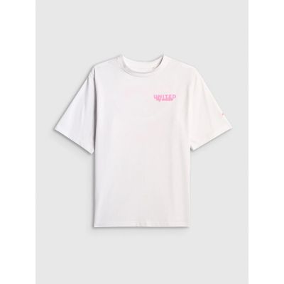 5. Girls' loose T-shirt with print 4F 4FJRSS26TTSHF3910-10S