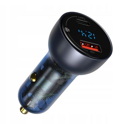 2. Baseus Particular 65W USB-A USB-C QC PPS Car Charger with Digital Display - Dark Gray