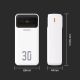 4. Dudao K15Max 30000mAh PD 22.5W Powerbank with USB-C and Lightning Cables - White