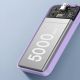 9. Baseus mini power bank 5000mAh 20W + USB-C cable (20V/3A) - purple