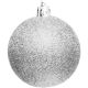 38. DECORATIVE PLASTIC BALL 6CM SET 35 PCS SILVER