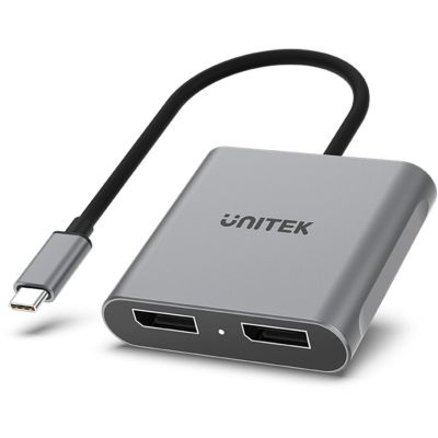 4. Unitek V1404A USB-C to 2x DP 1.4 8K 60Hz Adapter