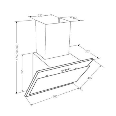 3. AKPO WK-4 JUNO ECO 60 BLACK chimney hood