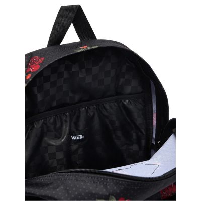 4. Vans Old Skool Classic Backpack – Black with Roses 22L