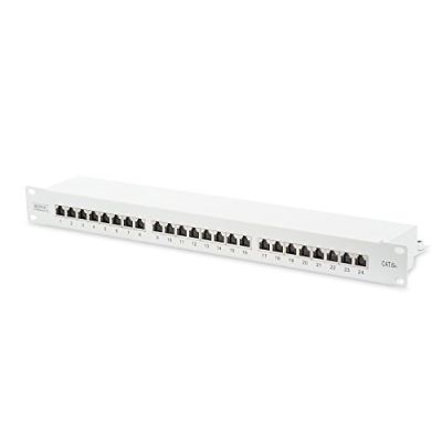 7. Digitus Patch Panel 19'' 24x RJ45, LSA level, cat.6A, shielded, 1U, gray, cable guide