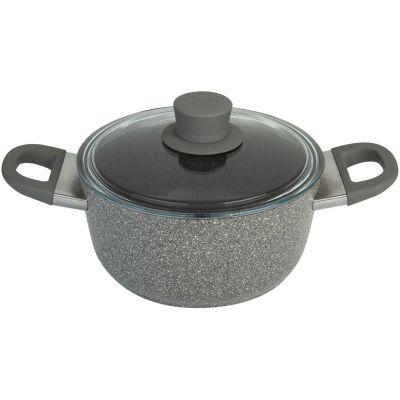 4. BALLARINI Murano pot with lid, granite, 24 cm, 75002-940-0