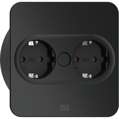 2. Bachmann 946.101 Electrical Socket 2 x Type F Stainless Steel
