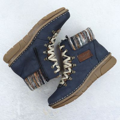 4. Women's navy blue ankle boots Rieker 73343-15