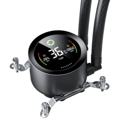 5. GameMax ICEBURG 360 DIGITAL BK computer cooling system Processor All-in-one Liquid Cooler 12 cm Black 1 pc.