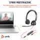 220. Poly Blackwire 3325 Stereo MS Teams Certified USB-C Headset +3.5mm Plug +USB-C/A Adapter 8X222AA