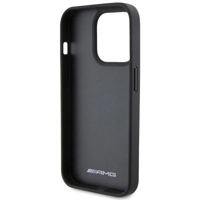 7. Mercedes AMG Leather Debossed Lines case for iPhone 15 Pro Max - black