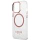 6. Guess Metal Outline MagSafe Case for iPhone 13 Pro / iPhone 13 - Pink
