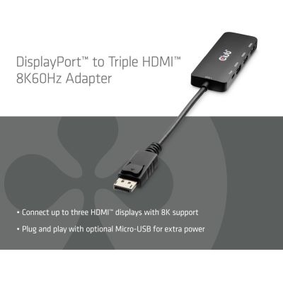 7. I/O DP to HDMI Triple Adapter CSV-7330 CLUB3D