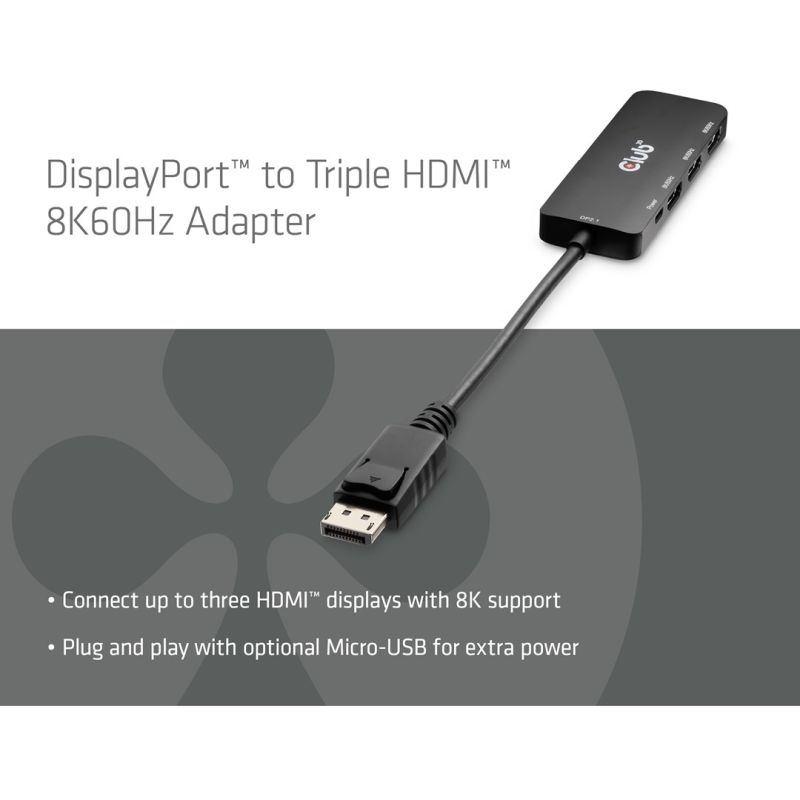 7. I/O DP to HDMI Triple Adapter CSV-7330 CLUB3D