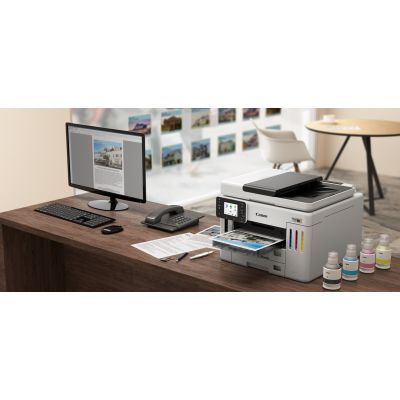 79. Canon MAXIFY GX 7150 Printer, Inkjet, Color Printing, 600 x 1200 DPI, A4, Direct Print, White