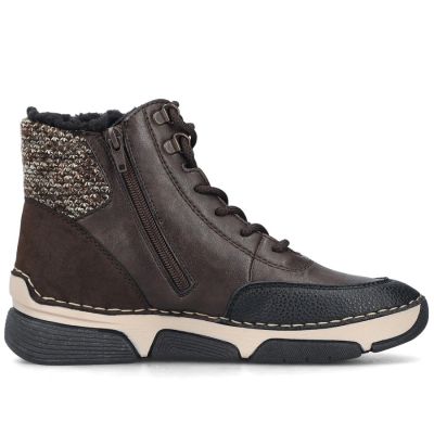 2. Waterproof Women’s Brown Platform Ankle Boots Rieker 45956-25