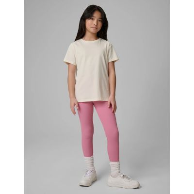 3. Regular plain girls' T-shirt 4F 4FJRSS26TTSHF3554-12S