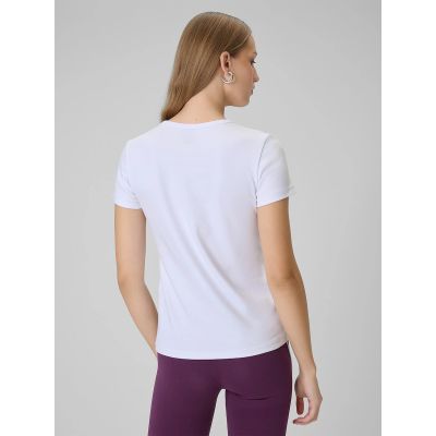 2. Women's slim plain T-shirt 4F 4FRAW25TTSHF3623-10S