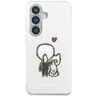 3. Karl Lagerfeld IML Karl&Choupette MagSafe Case for Samsung Galaxy S26 - Transparent