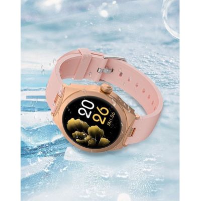 9. Smartwatch Gravity Rose Gold Pink GT25-2