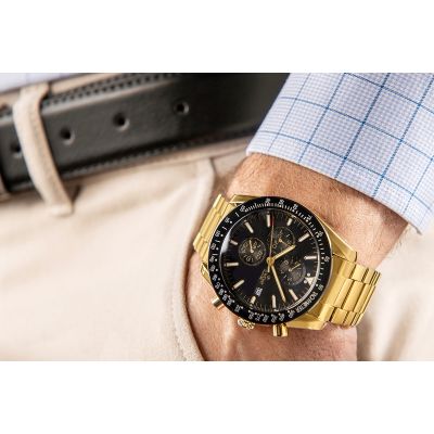 3. Men's Watch Giewont Chronograph Sapphire Gold Black GW8720-B4