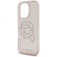 6. Karl Lagerfeld IML Rhinestones Karl Head Case for iPhone 16 Pro Pink