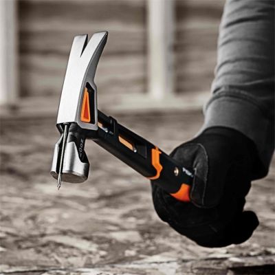 4. Fiskars 1020214 Carpenter's Hammer Black, Metallic, Orange