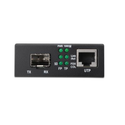 13. Media converter RJ45 10/100/1000Base-T to SFP 1000Base-SX/LX (without SFP module)
