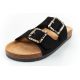 3. Lee Cooper women's slip-on shoes, black suede, comfortable, lightweight