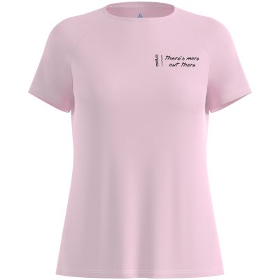 6. Women's short-sleeve ODLO T-shirt crew neck s/s ESSENTIAL PRINT, pink