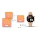 14. VELTORI VT310-1 Women's Smartwatch Gold Bracelet + Pink Silicone Strap