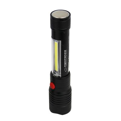 9. ESPERANZA ALUMINUM FLASHLIGHT WITH SIDE LIGHT COB APATE EOT069