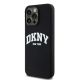 2. DKNY Liquid Silicone White Printed Logo MagSafe case for iPhone 15 Pro Max - black