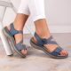 7. Comfortable Rieker W RKR587 blue sandals